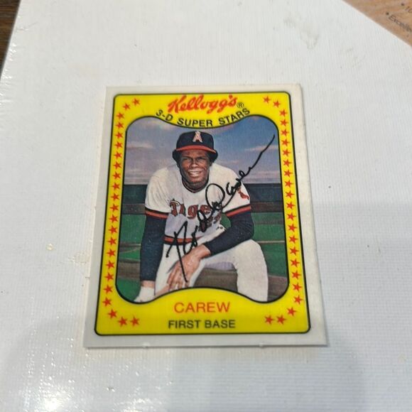 3D Super Stars Trading Card - Yellow and Red of rod Carew 3-D super star mint - Picture 2 of 4